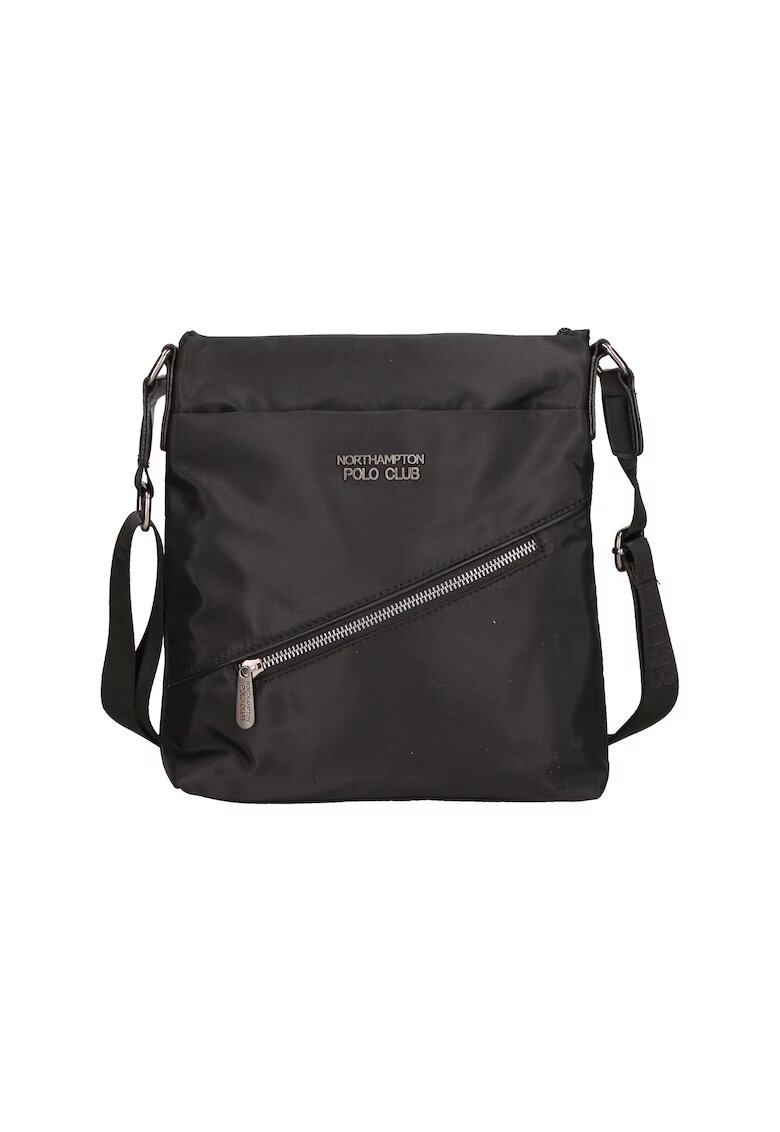 Northampton Polo Club Geanta crossbody de piele ecologica cu buzunare exterioare - Negru