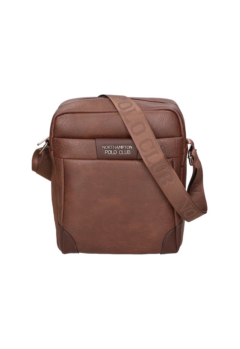 Northampton Polo Club Geanta crossbody de piele ecologica cu fermoar - Maro