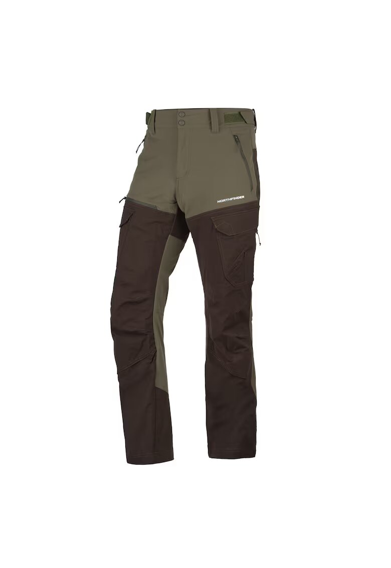 NORTHFINDER BISHORN – pantaloni de drumetie hibrizi pentru barbati - Verde masliniu