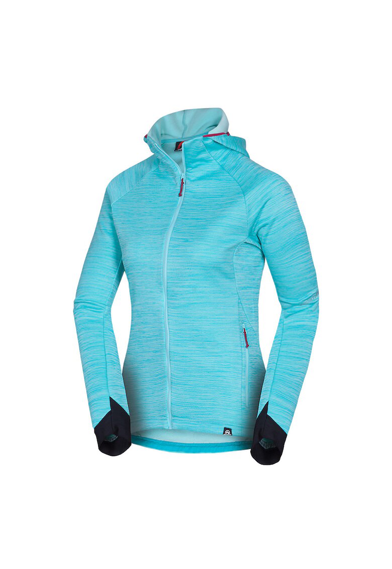 NORTHFINDER Bluza fleece melange cu gluga pentru femei Buin - Albastru