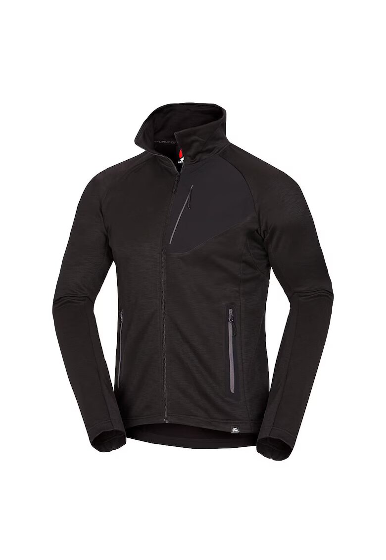 NORTHFINDER Bluza trekking din fleece melanj pentru barbati Northpol - Negru