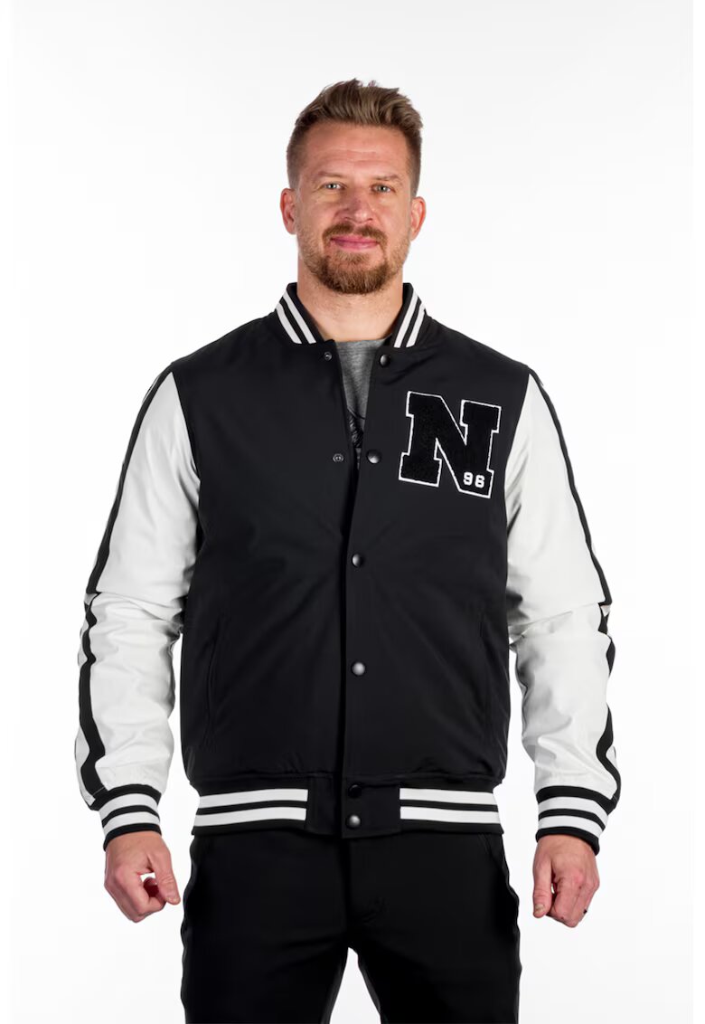 NORTHFINDER Jacheta cu izolatieSEAL 3L tip bomber pentru barbati KENT - Alb/Negru