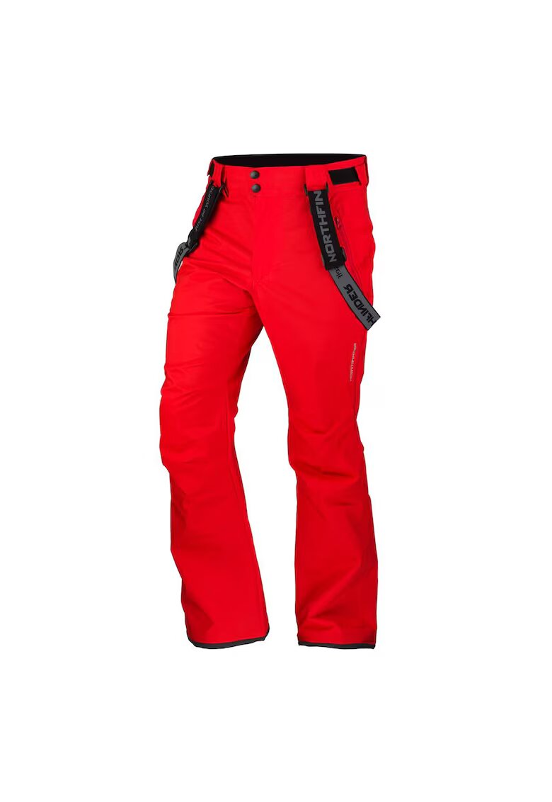 NORTHFINDER Pantaloni clasici de schi 10K/10K pentru barbati Ishaan - Rosu