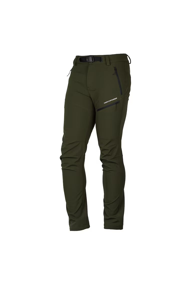 NORTHFINDER Pantaloni cu o curea ajustbila pentru drumetii Blazej - Verde inchis