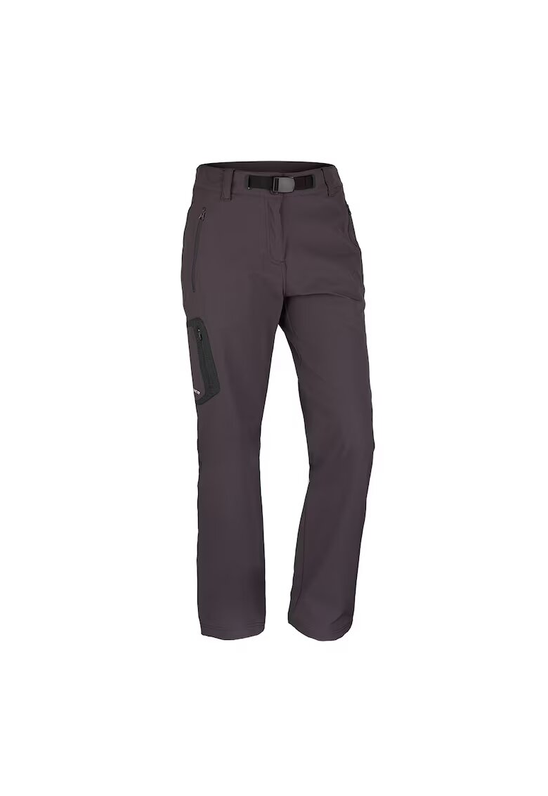 NORTHFINDER Pantaloni elastici de trekking extra lungi pentru femei Mattie - Argintiu inchis