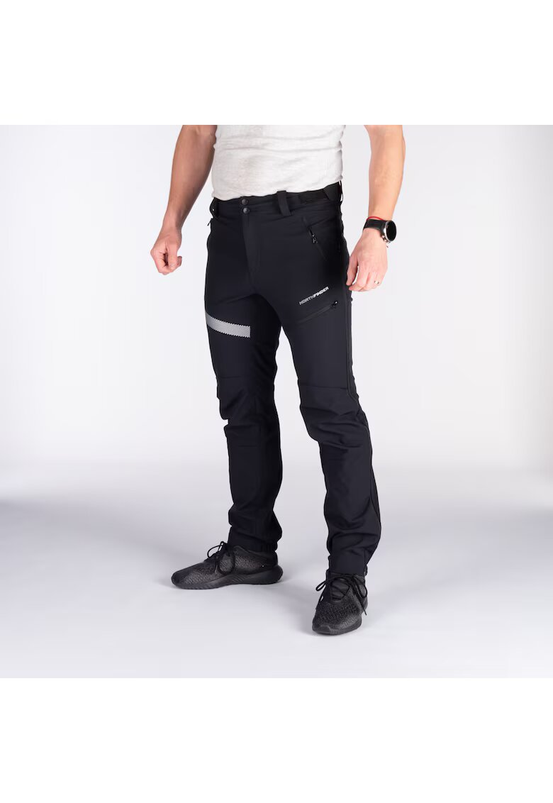 NORTHFINDER Pantaloni hibrizi softshell cu deschidere completa 10K/10K barbati Ganek - Negru