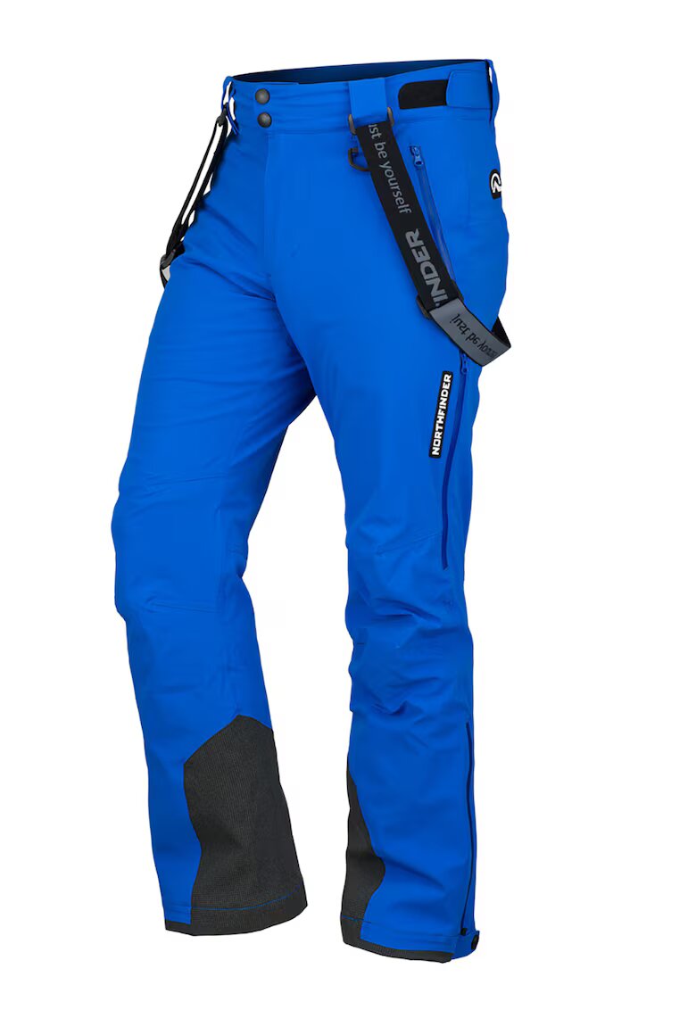 NORTHFINDER Pantaloni impermeabili si rezistenti la vant - pentru schi Howard - Negru/Albastru royal