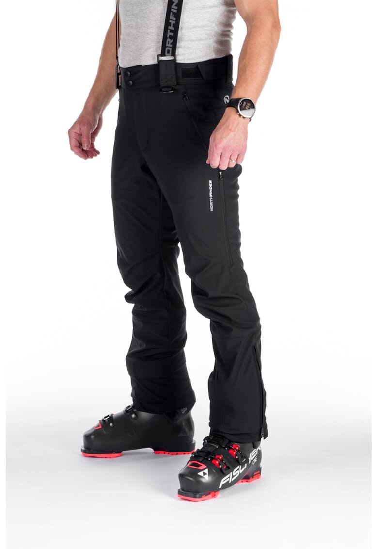 NORTHFINDER Pantaloni schi softshell 10K/5K barbati Ted - Negru