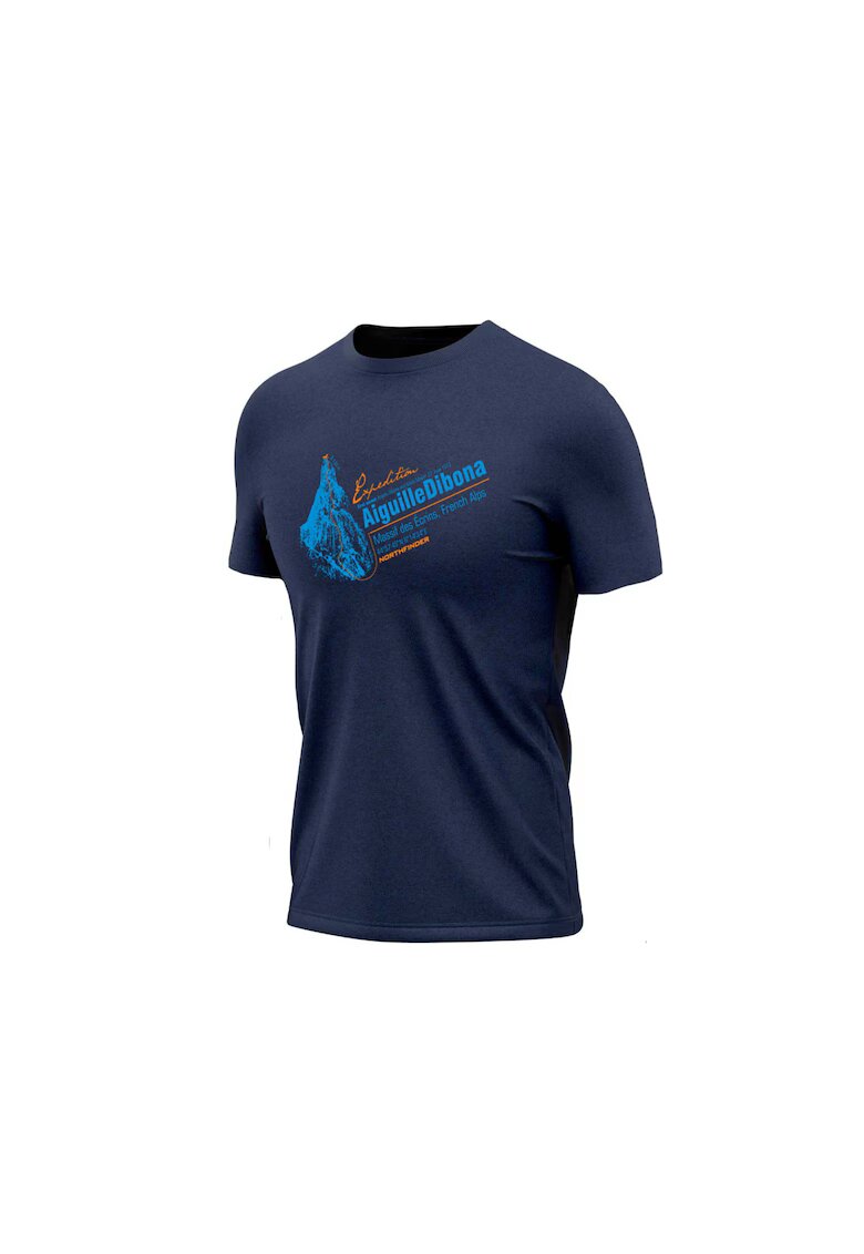NORTHFINDER Tricou outdoor din lana merino barbati SUSTENHORN2 - Bleumarin