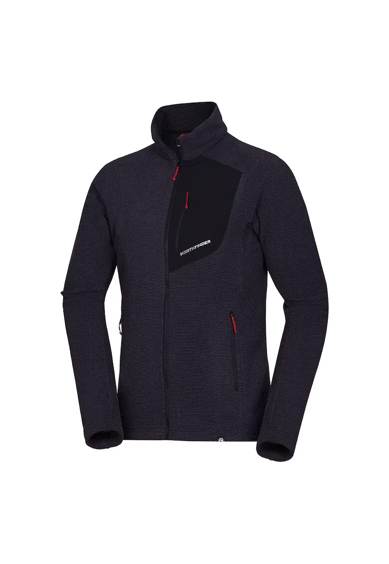 NORTHFINDER TRUGBERG – bluza fleece de drumetie pentru barbati - Negru