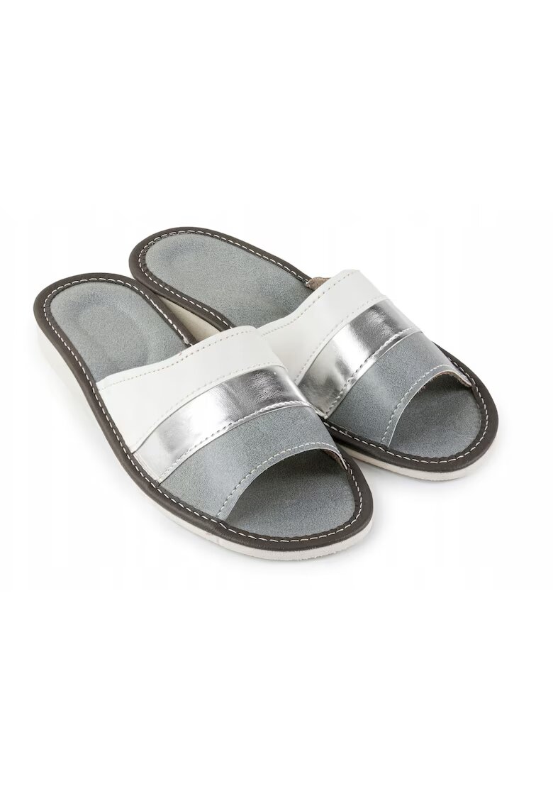 NOWO Papuci Piele 35484 - Gri