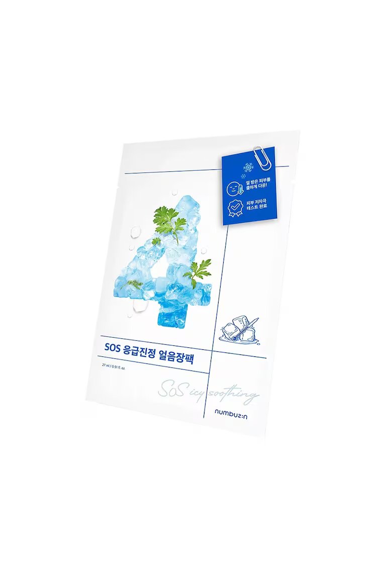 NUMBUZIN Masca de fata - No.4 Icy Soothing - 27 ml - calmanta - pentru ten mixt/sensibil