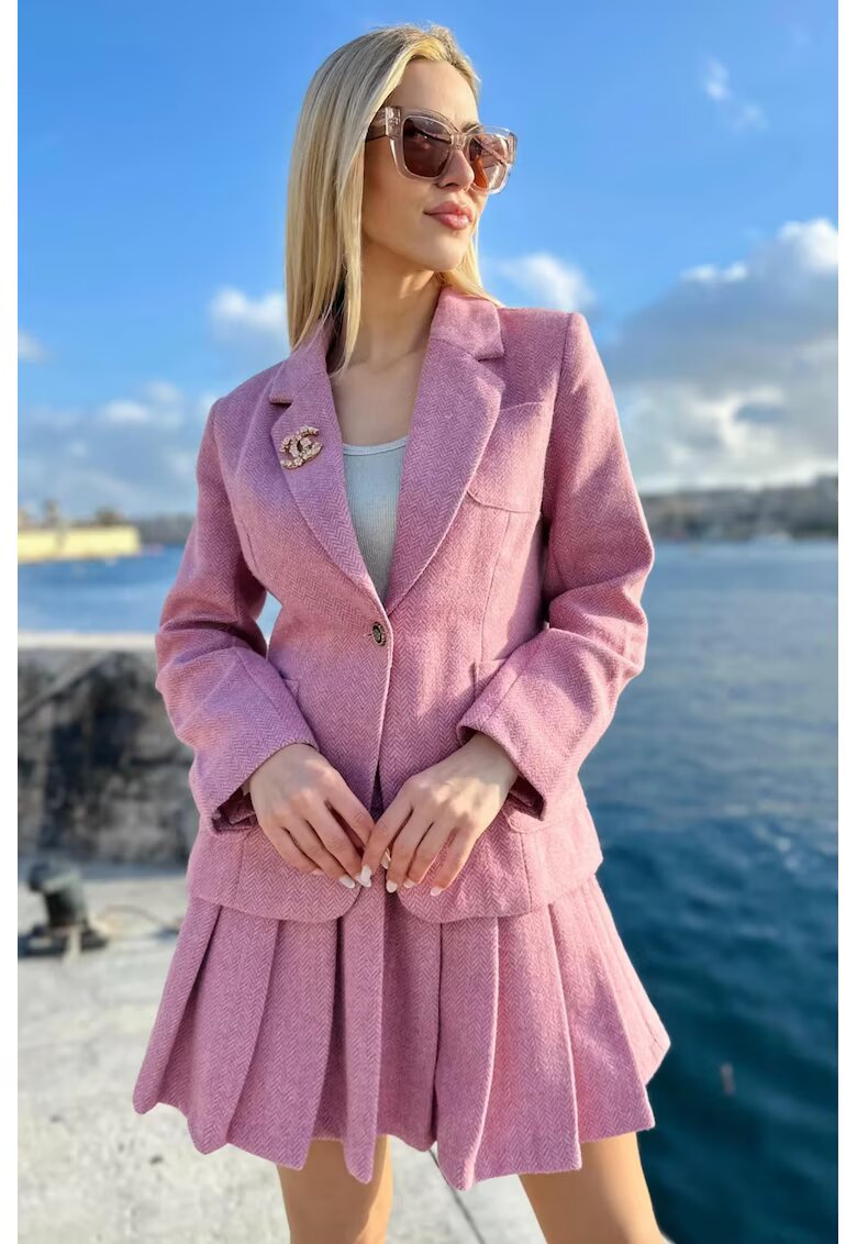 Nympha Clothing Compleu fusta si sacou Blush Suit
