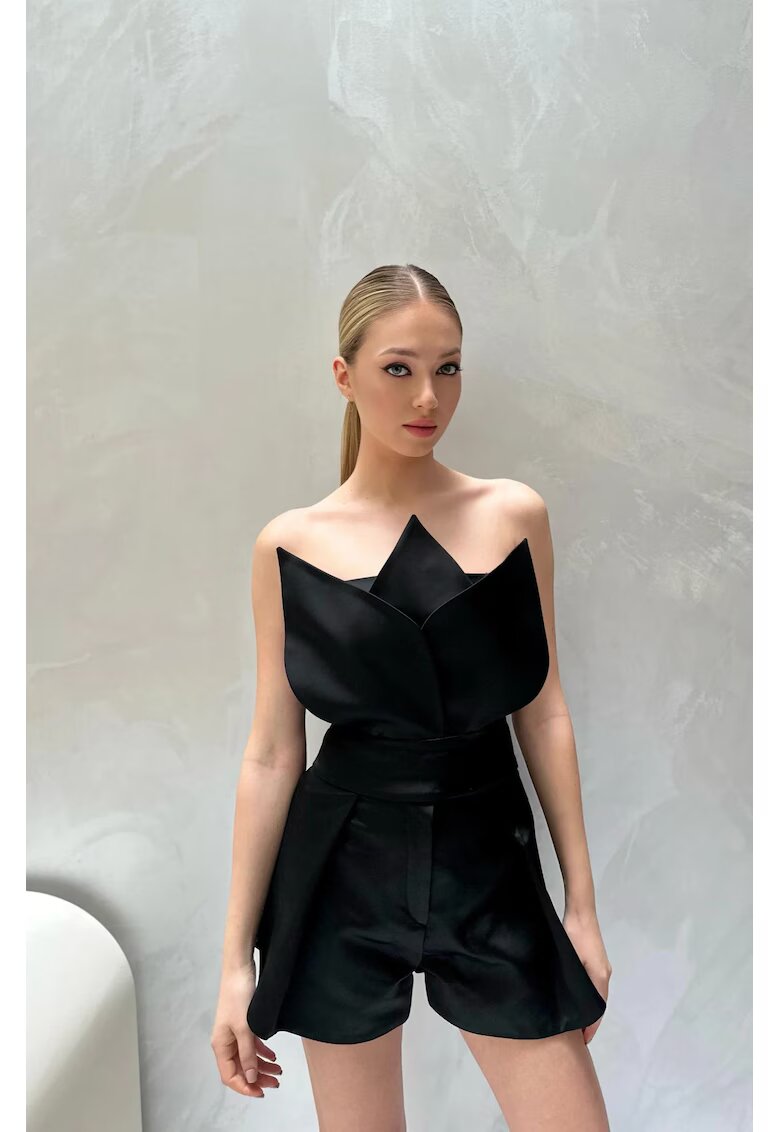 Nympha Clothing Corset Lotus - - Negru