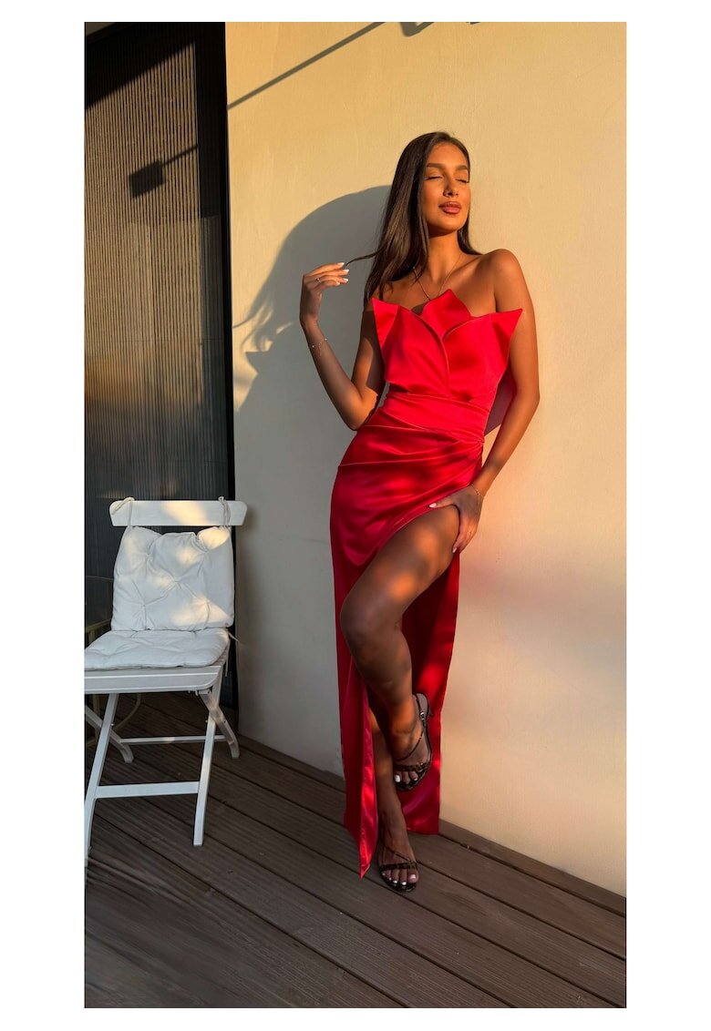 Nympha Clothing Fusta lunga - Seraphine - decupaj - rosu