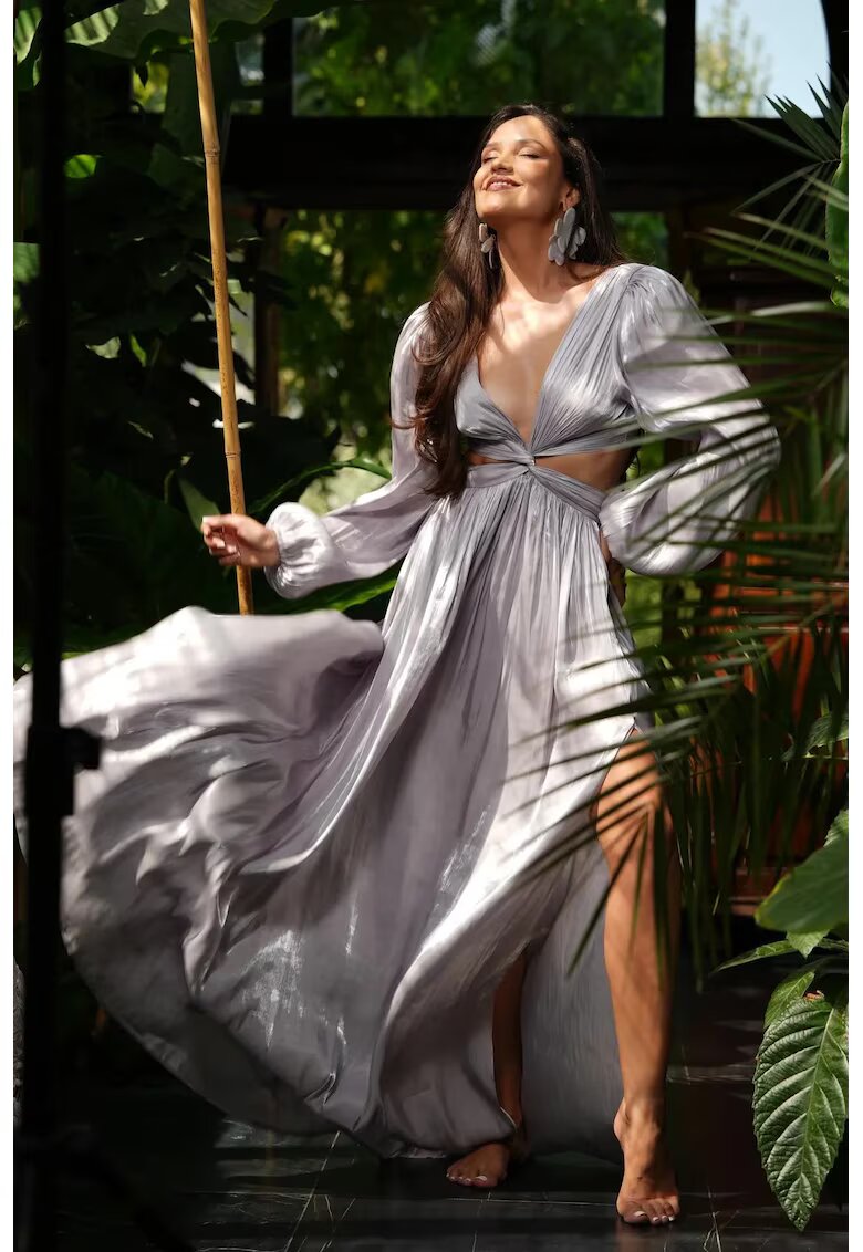 Nympha Clothing Rochie maxi cu slit pe picior si decolteu adanc - Gti