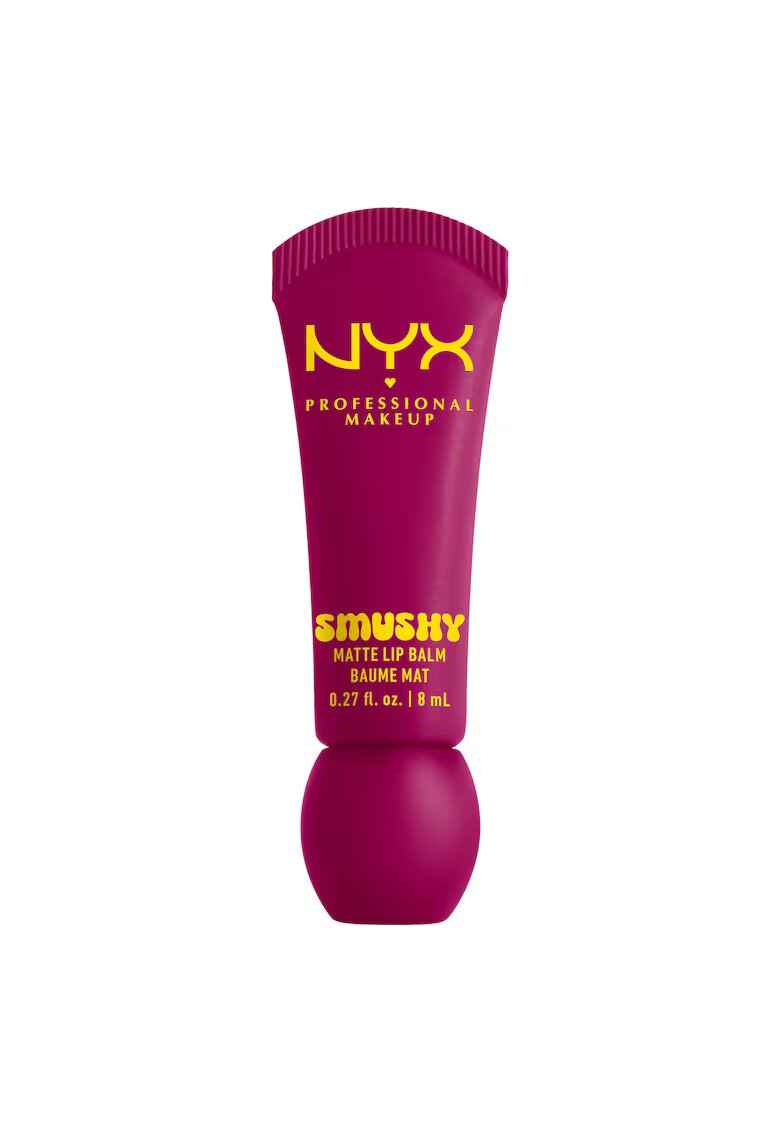 NYX Professional Makeup Balsam de buze cu aspect mat Smushy - culoare usor de estompat - 8 ml - Silly Slippin'