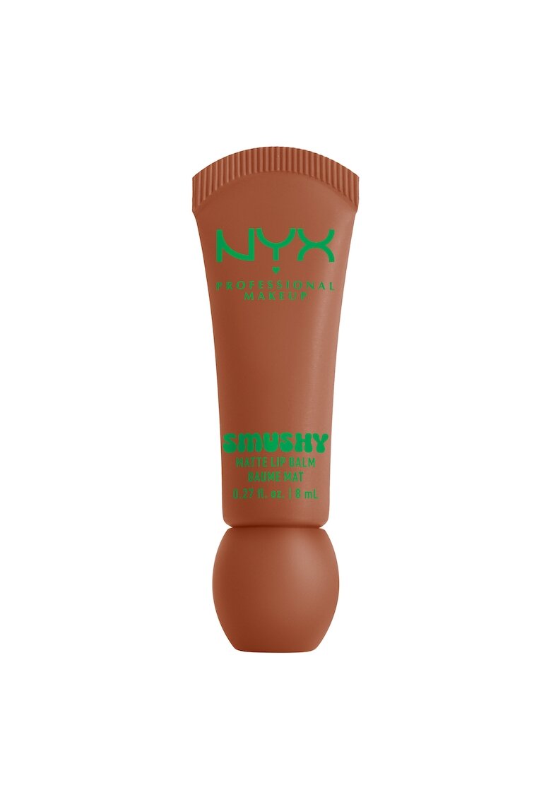 NYX Professional Makeup Balsam de buze cu aspect mat Smushy - culoare usor de estompat - 8 ml - Soft Smile
