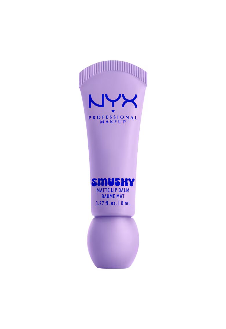 NYX Professional Makeup Balsam de buze cu aspect mat Smushy - culoare usor de estompat - 8 ml - Sugar Smush