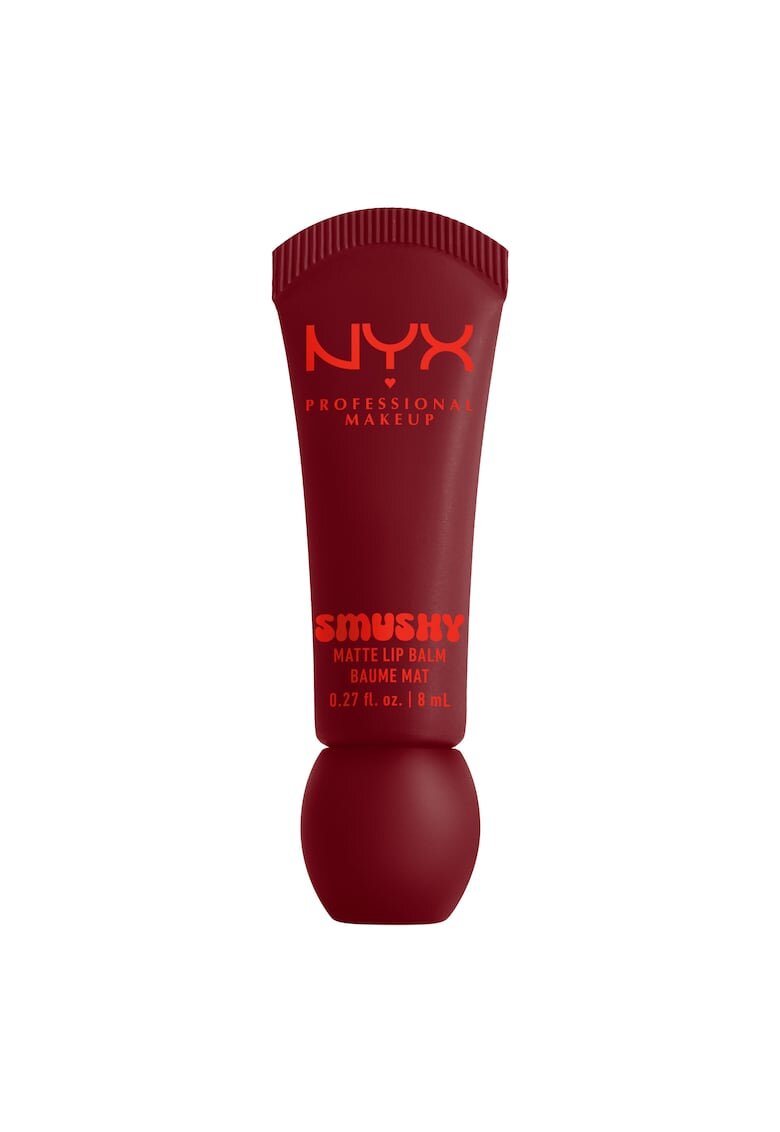 NYX Professional Makeup Balsam de buze cu aspect mat Smushy - culoare usor de estompat - 8 ml - Swipe to Smooth