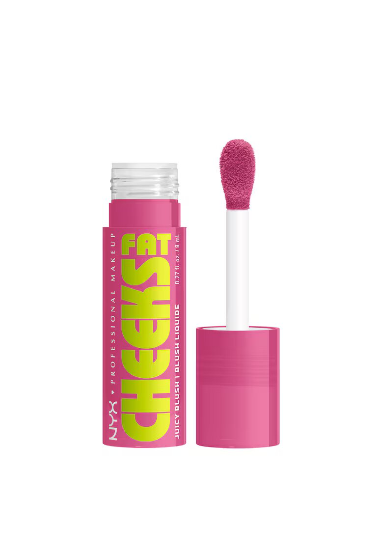 NYX Professional Makeup Blush lichid Fat Cheeks - rezistenta indelungata pana la 12 ore - nu se estompeaza - 8 ml - Plump Pop