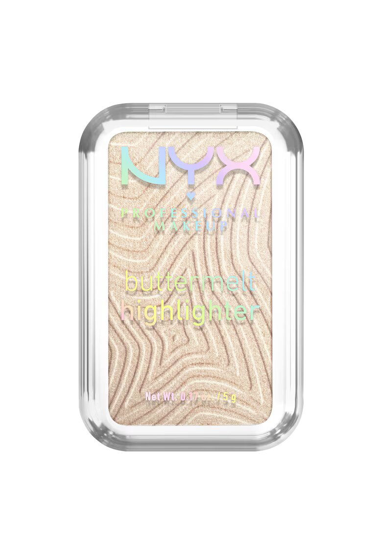 NYX Professional Makeup Iluminator pudra Buttermelt formula cremoasa - 12H rezistenta - 5 g - Bright and Butta