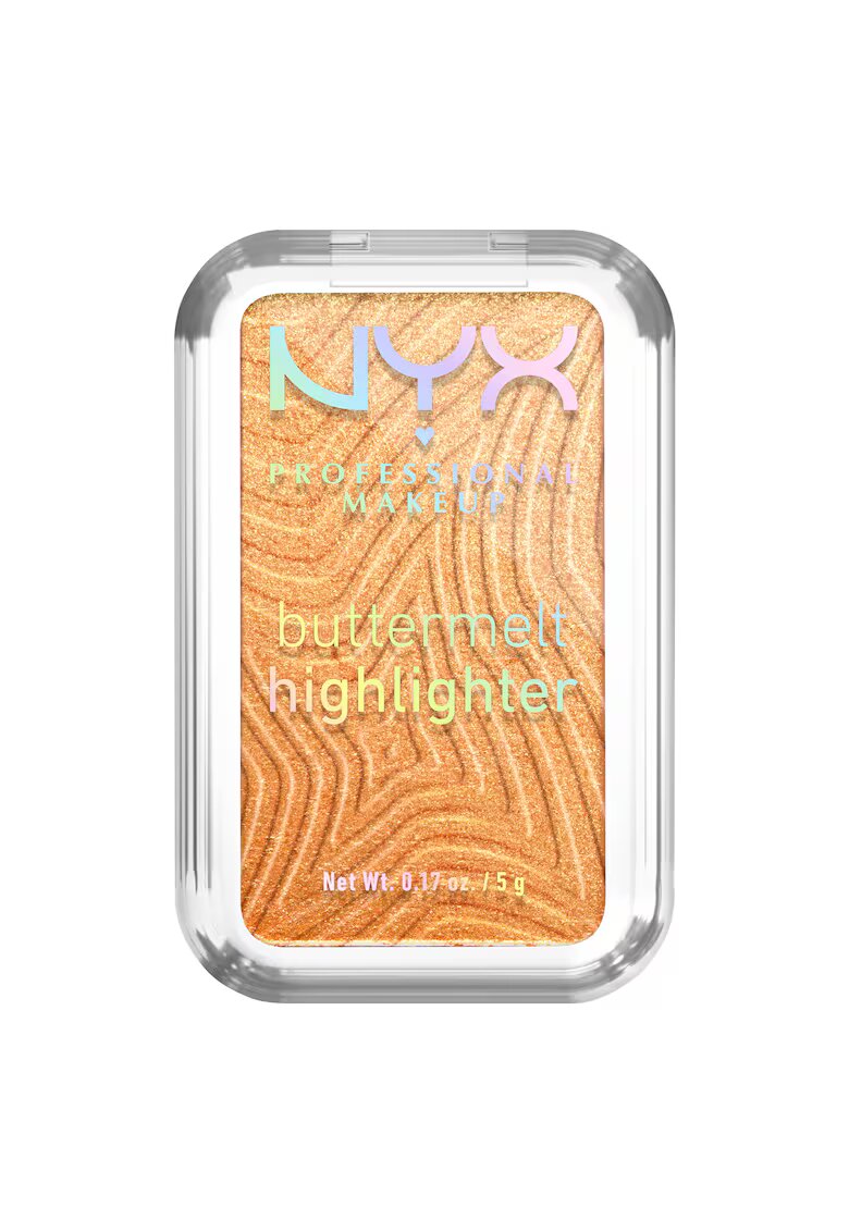 NYX Professional Makeup Iluminator pudra Buttermelt formula cremoasa - 12H rezistenta - 5 g - Butta Bling