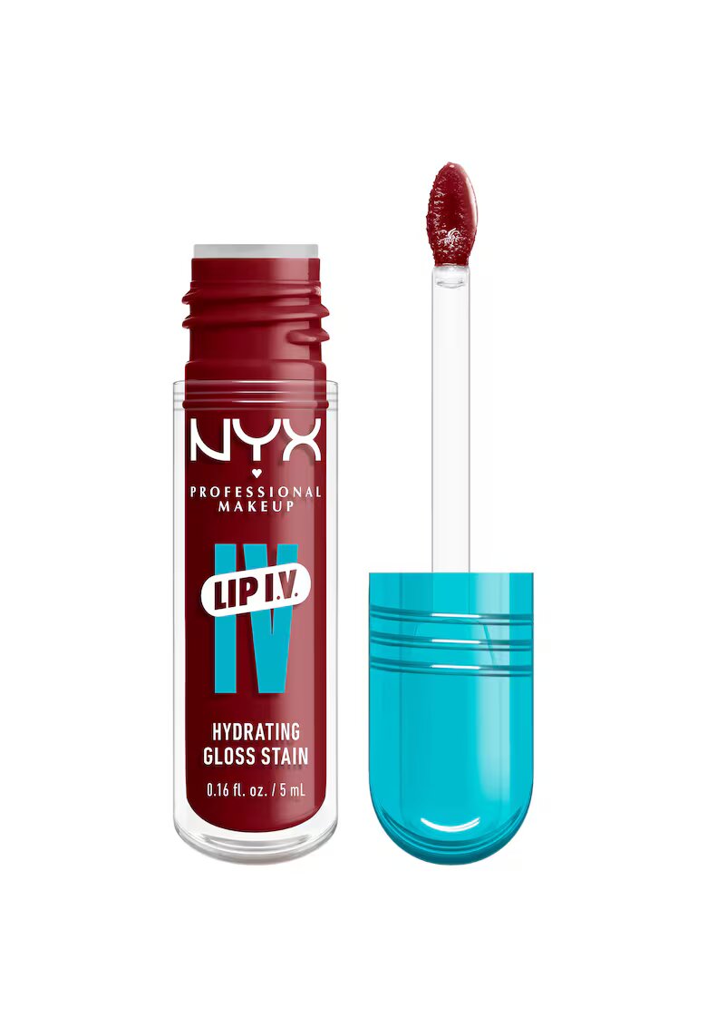 NYX Professional Makeup Luciu de buze hidratant cu efect de tint NYX PM Lip I.V. 5 ml - Cranberry Splash