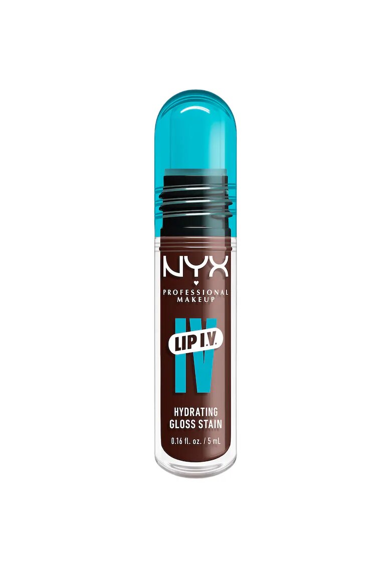 NYX Professional Makeup Luciu de buze hidratant cu efect de tint NYX PM Lip I.V. 5 ml - Espresso Soak