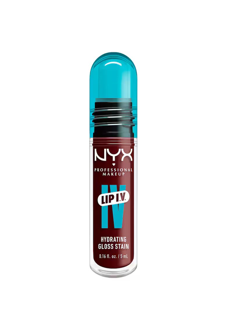 NYX Professional Makeup Luciu de buze hidratant cu efect de tint NYX PM Lip I.V. 5 ml - Water 'Bout Wine