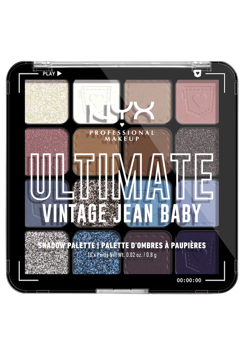 NYX Professional Makeup Paleta de farduri NYX PM Ultimate Shadow Palette - 12.8 g - Vintage Jean Baby