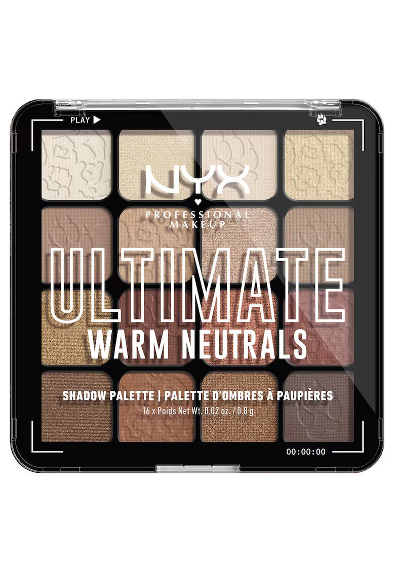 NYX Professional Makeup Paleta de farduri NYX PM Ultimate Shadow Palette - 12.8 g - WARM nEUTRALS
