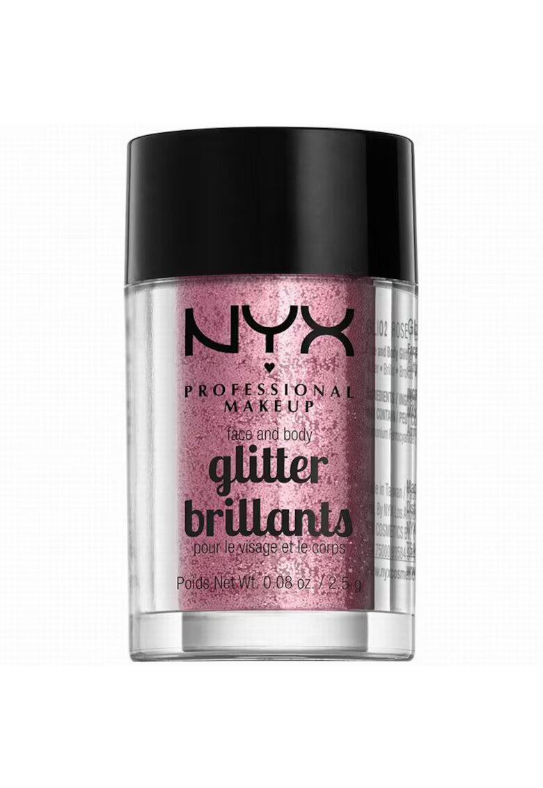 NYX Professional Makeup Sclipici pentru fata si corp NYX PM Face & Body Glitter - 2.5 g - Rose