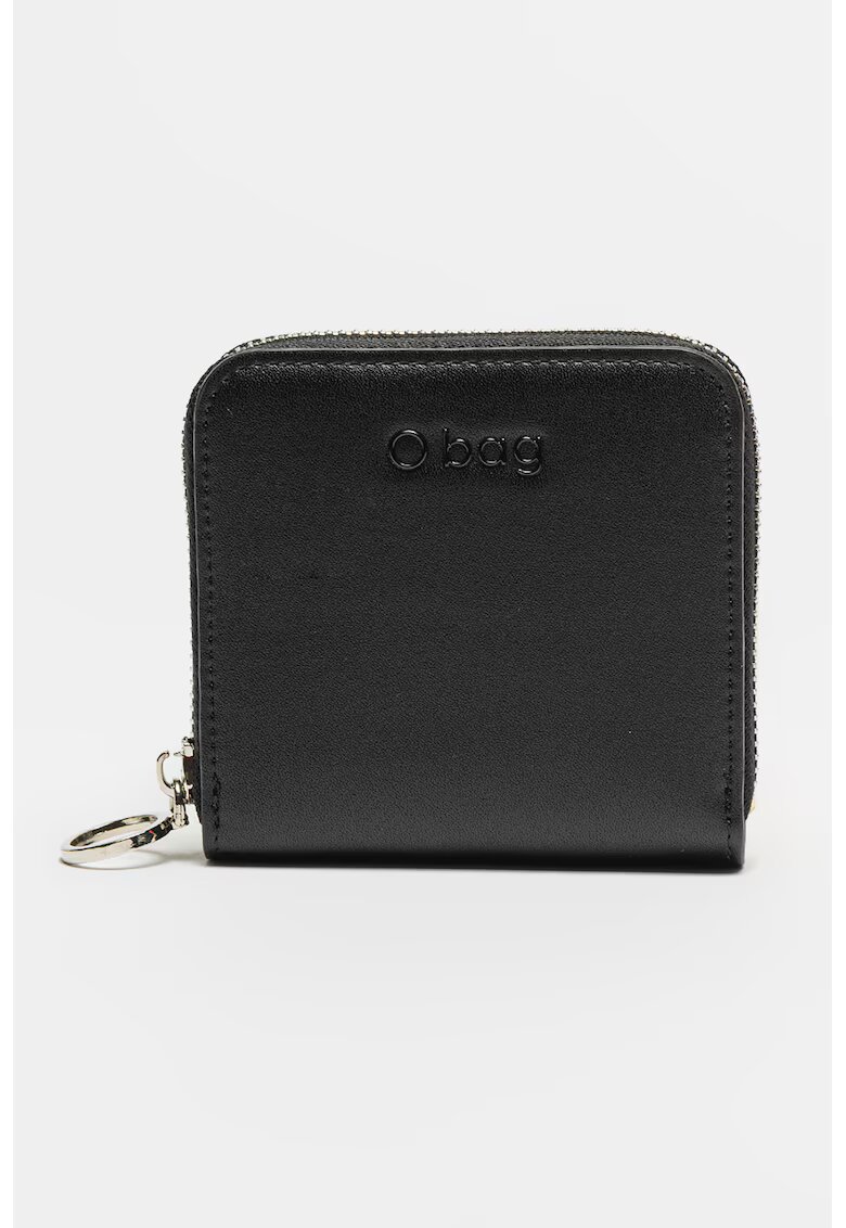 O bag Portofel de piele ecologica cu fermoar Basilea - Negru