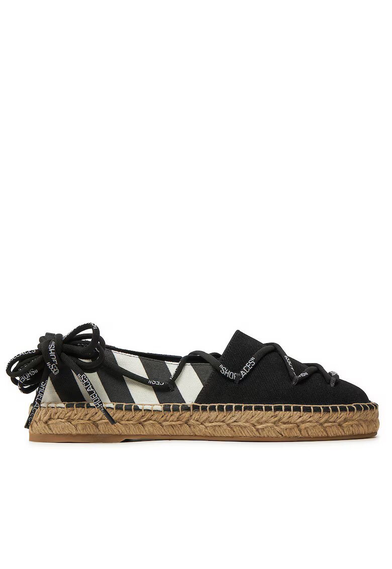 OFF-WHITE Espadrile dama - Bej/ negru - tesatura 35 -