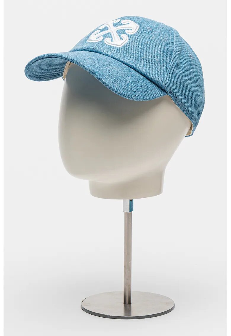 OFF-WHITE Sapca de denim cu logo - Albastru melange