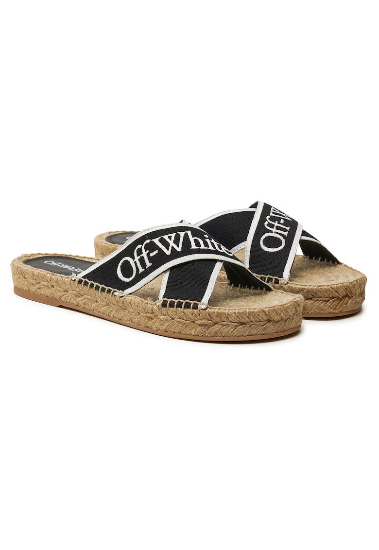 OFF-WHITE Slapi dama - negru - tesatura