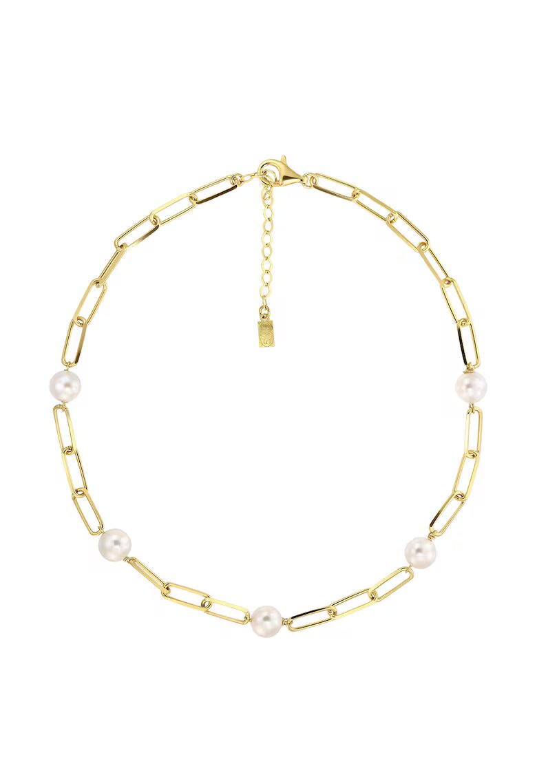 Ohmygod Colier placat cu aur de 14K si decorat cu perle sintetice - Auriu