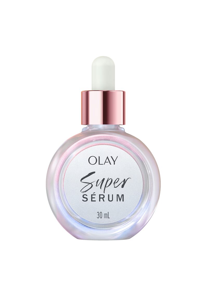 Olay Super Ser: 5 Seruri de lux Intr-unul pentru hidratare intensa si luminozitate – imbogatit cu niacinamida - vitamina C - peptide de colagen si AHA - 30 ml