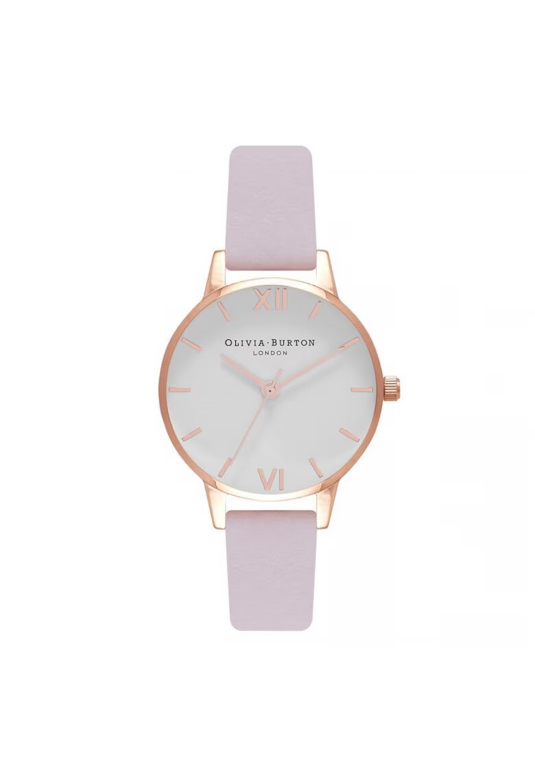 OLIVIA BURTON Ceas de mână pentru femei - cadran alb - inox - curea din piele naturală - 30mm