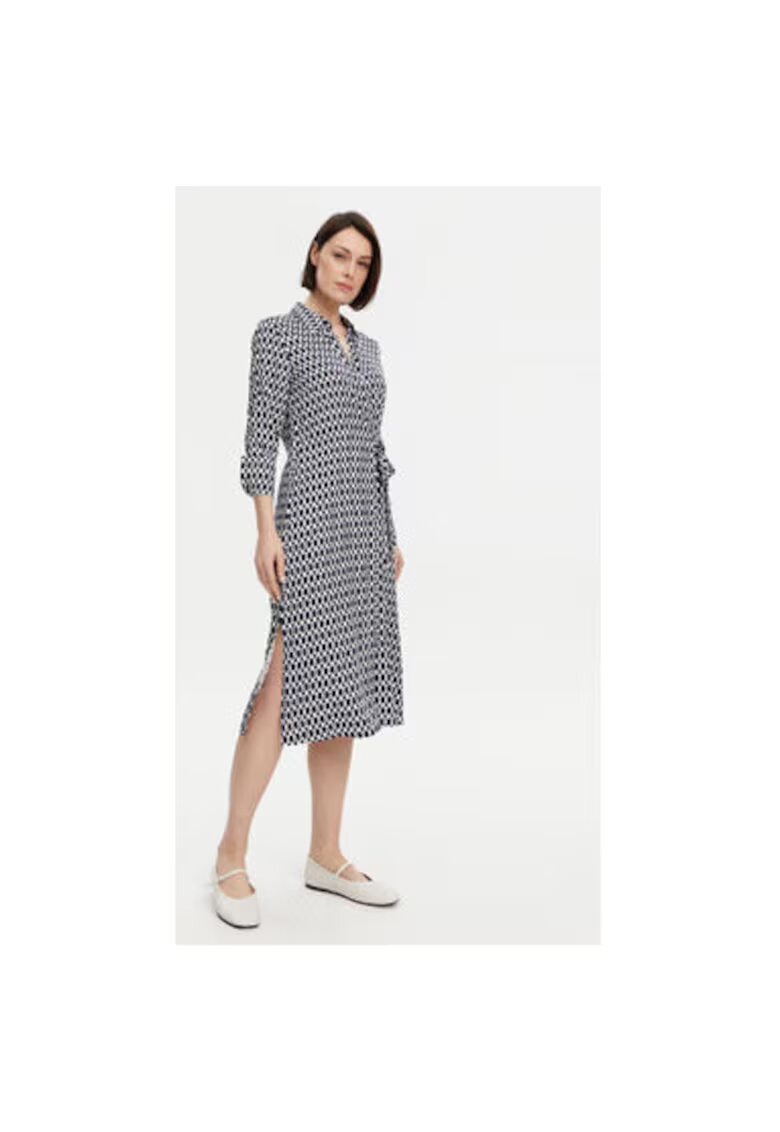 Olsen Camasa stil rochie dama 13001803 - Viscoza - Bleumarin - Bleumarin