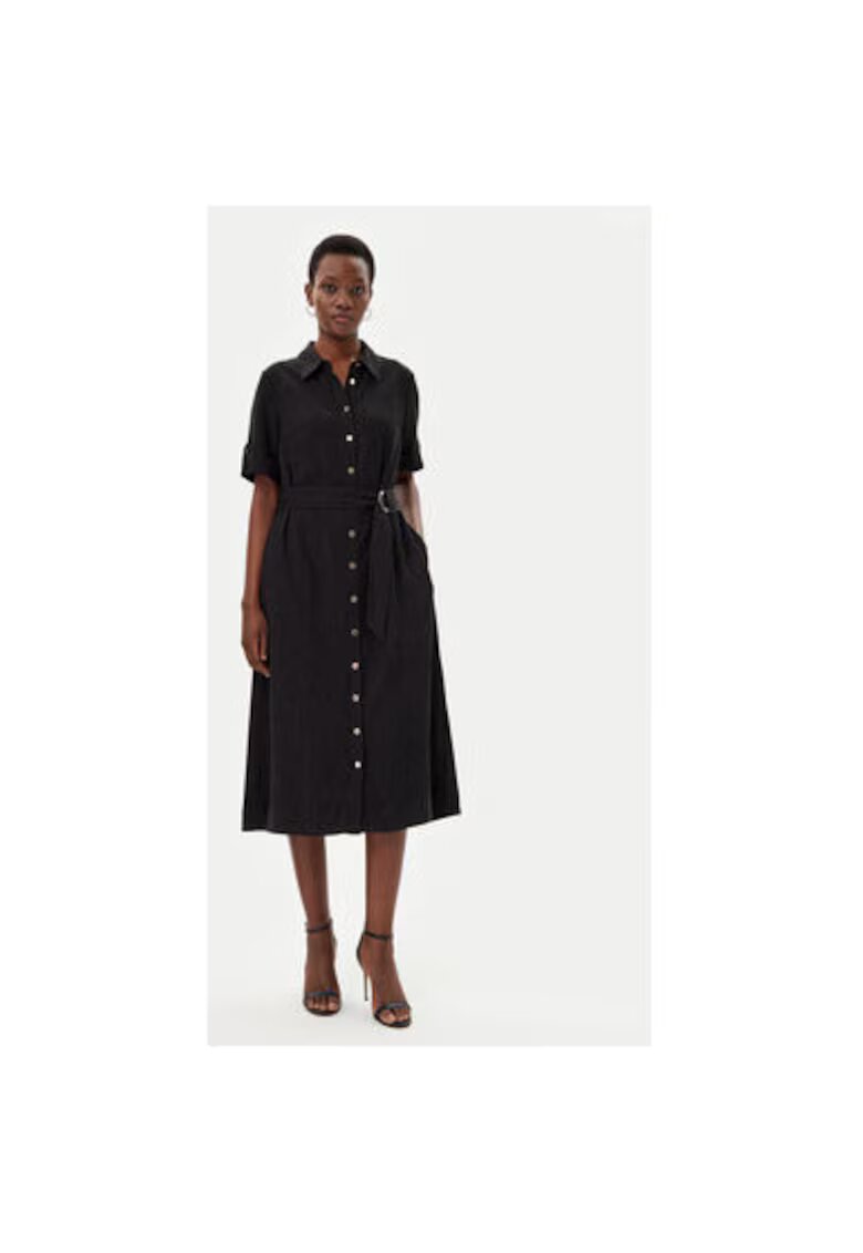 Olsen Camasa stil rochie dama 13002000 - Viscoza/Poliester - Negru - Negru