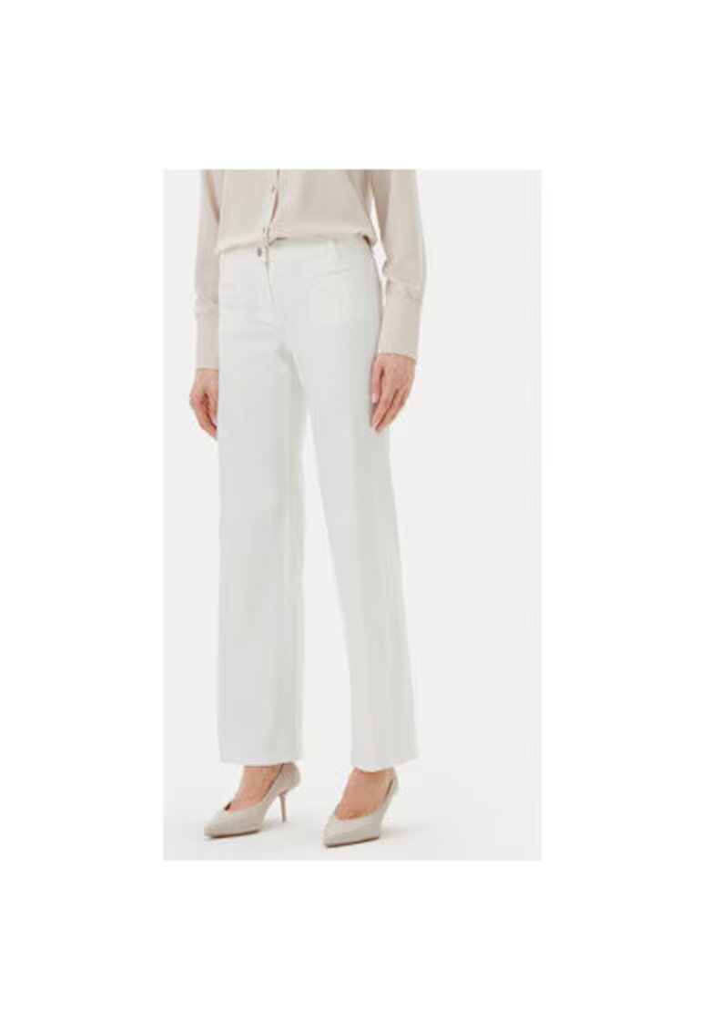 Olsen Pantaloni dama 14002252 - Bumbac/Poliester - Alb - Alb