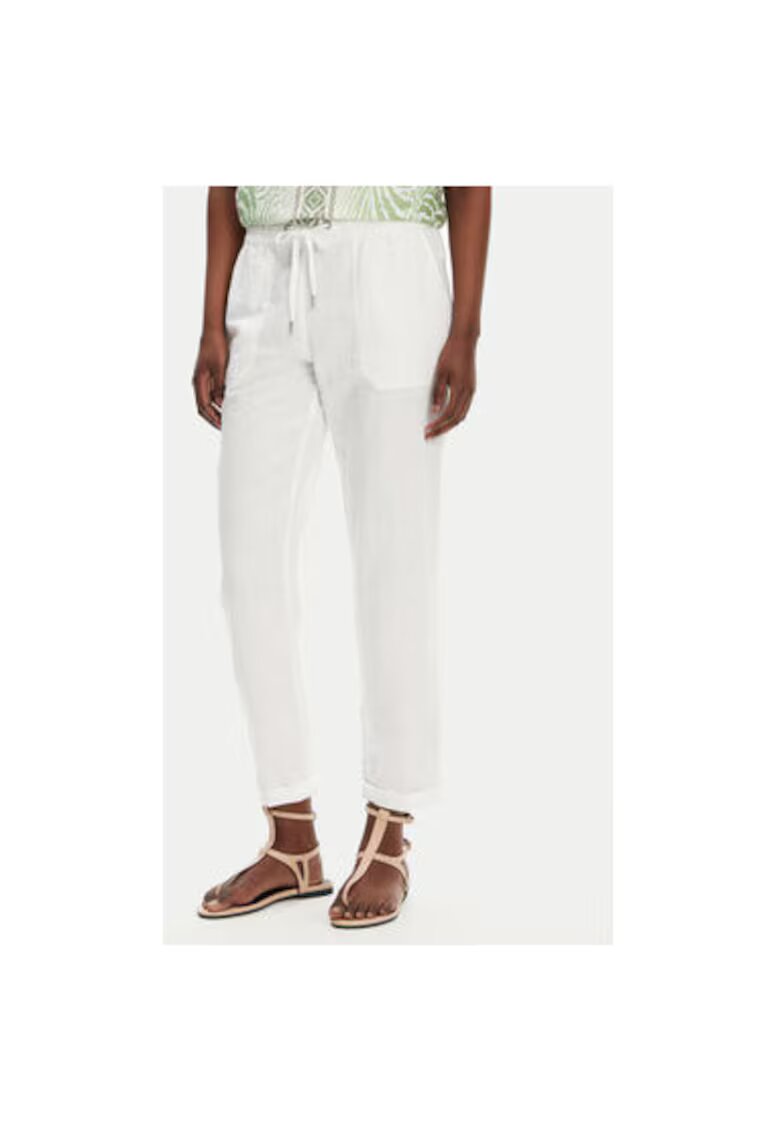 Olsen Pantaloni dama 14002404 - In/Bumbac - Alb - Alb