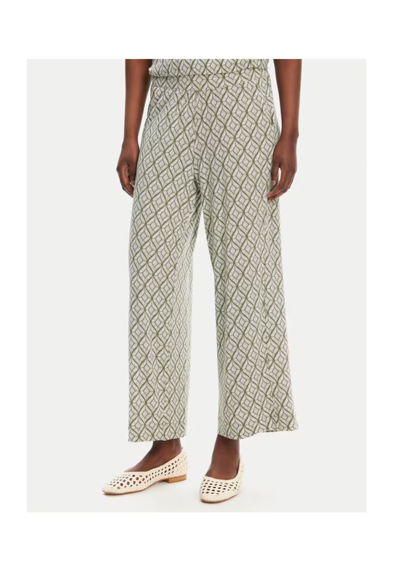 Olsen Pantaloni dama 14002433 - Viscoza - Verde - Verde