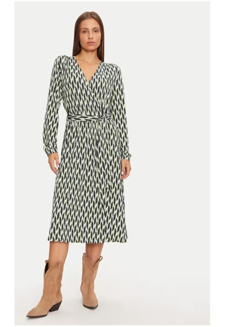 Olsen Rochie tip camasa 13001788 Verde Regular Fit - Viscoza