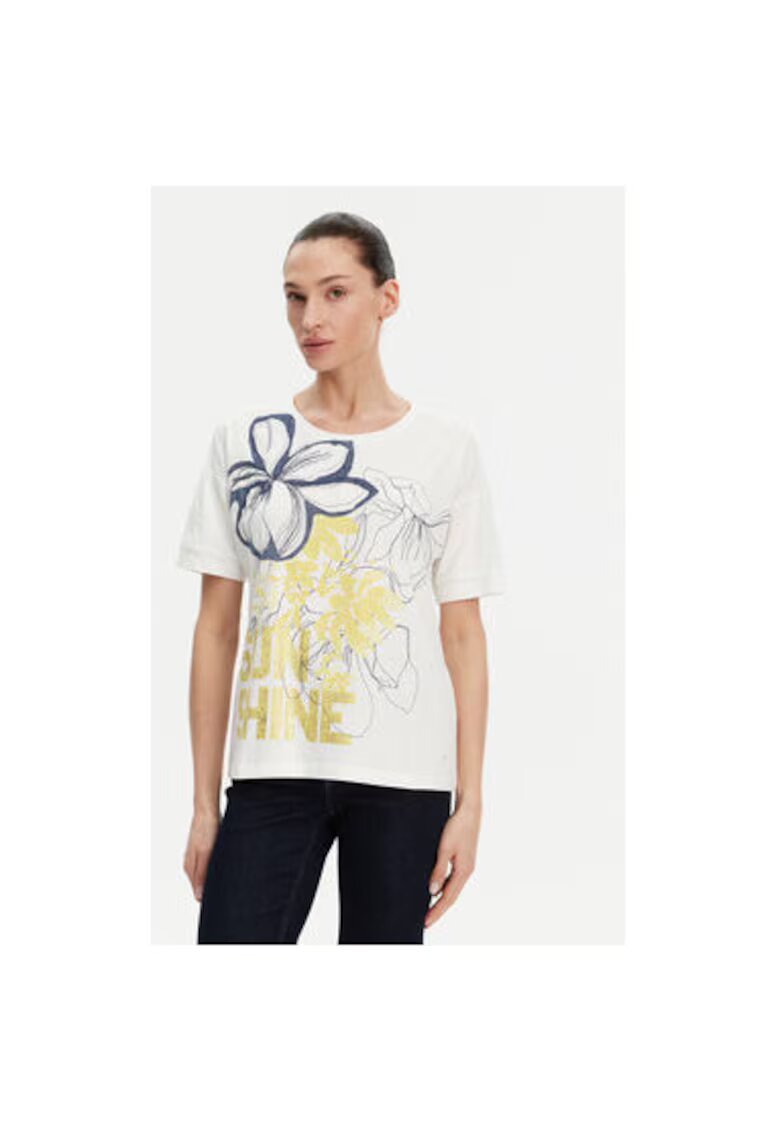 Olsen Tricou dama 11105007 - Bumbac/Elastan - Alb - Alb