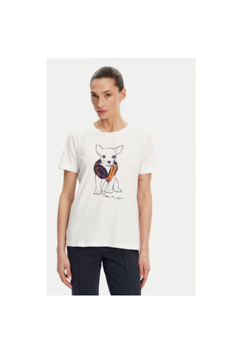 Olsen Tricou dama 11105029 - Bumbac/Elastan - Alb - Alb