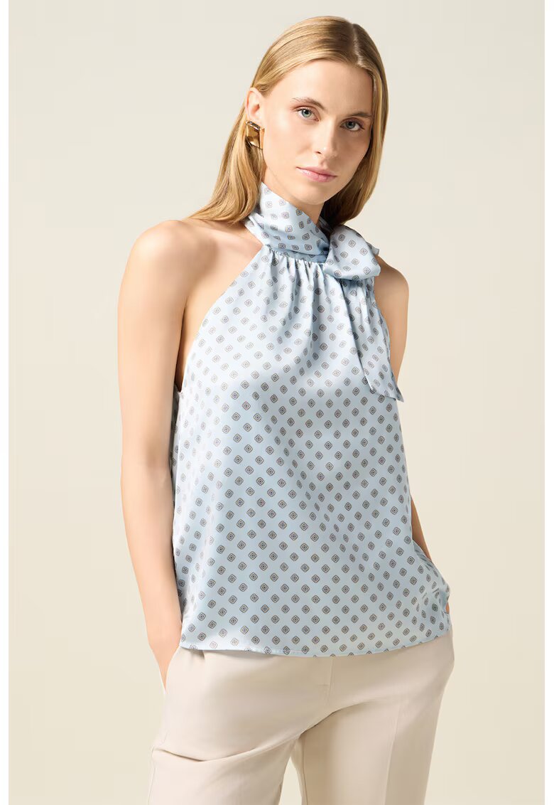 Oltre Bluza cu decolteu halter - fara maneci - Albastru deschis