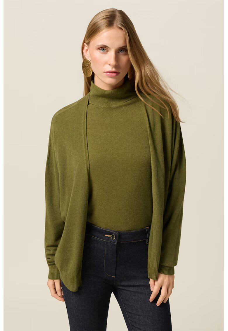 Oltre Cardigan lejer fara inchidere - Verde feriga